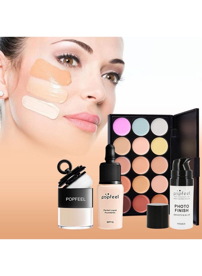 PhantomSky All In One Makeup Set Holiday Box, Essential Starter Bundle Include Eyeshadow Concealer Lipstick Lip Gloss Eyeliner Eyebrow Pencil Lip Balm Face Powder, Full Makeup Kit For Women Girls - Image 4
