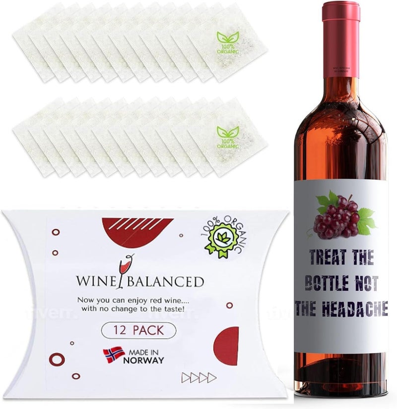 Wine Balanced Norway's Secret! Wine Filter! | No More Wine Drops or Wands! Sulfite And Histamines Remover (12 Pack) - All Natural Wine Purifier Filter for Wine Drinker & Wine Lover - Image 5