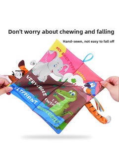 Generic 0-1 Year Old Cloth Book Baby Early Education 6-12 Months Can Bite Not Tear With Ringing Paper Puzzle Toy Book Baby Picture-Color:6-Piece Set (window Box) With 48 Sides  - Image 5