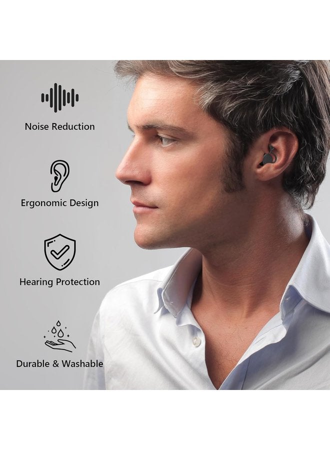 Oasisgalore 2 Pair Reusable Silicone Ear Plugs for Sleeping, Swimming, Work, Travel, and Concerts - Noise Canceling and Comfortable - Image 4