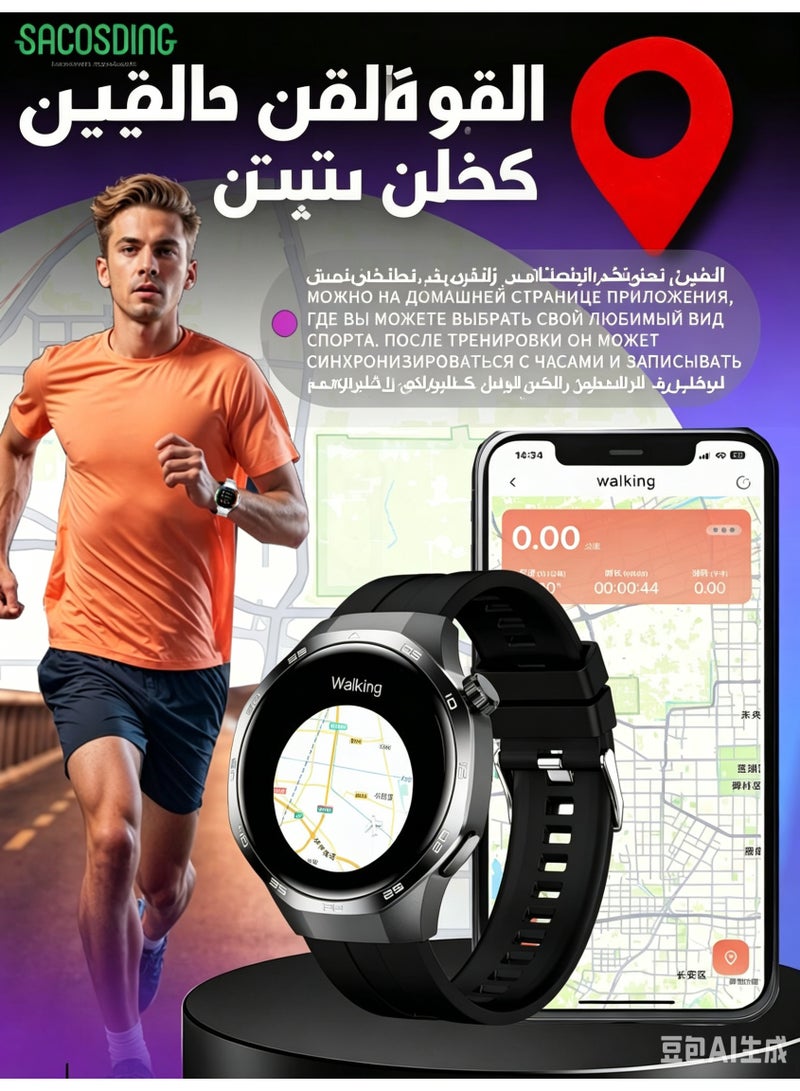 Smart Watch for Men Women, 1.53" HD AMOLED Smartwatch with Built-in GPS, IP67 Waterproof Fitness Tracker for Android/iPhone - Image 4