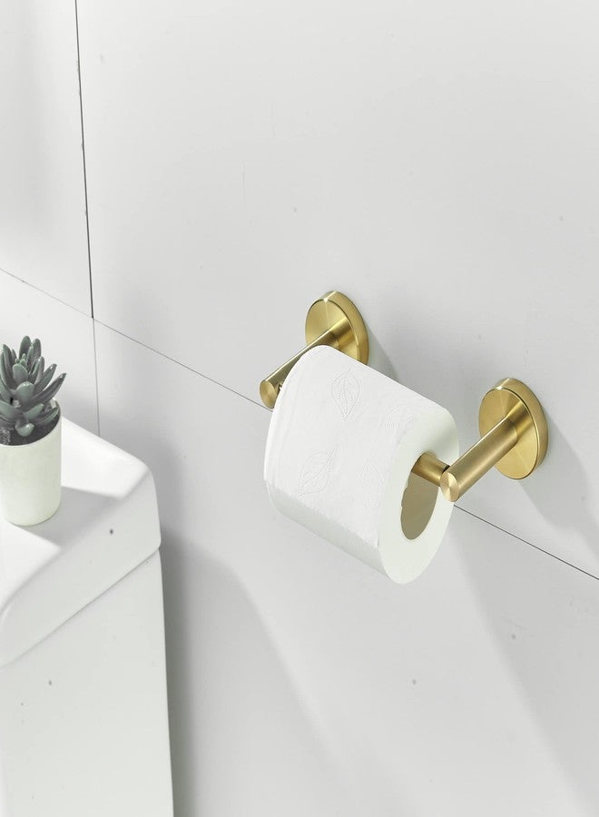 FAIRGIA Gold Toilet Paper Holder, Bathroom Toilet Paper Roll Holder Brushed Gold TP Tissue Storage Wall Mount with Double Post Pivoting SUS304 Stainless Steel - Image 2