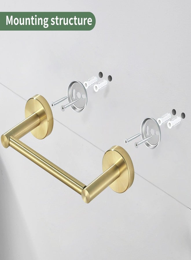 FAIRGIA Gold Toilet Paper Holder, Bathroom Toilet Paper Roll Holder Brushed Gold TP Tissue Storage Wall Mount with Double Post Pivoting SUS304 Stainless Steel - Image 4