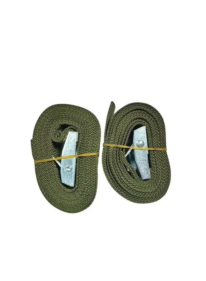 Green Heavy Duty Ratchet Tie Down Straps 39.37 Inch 2 Pieces 330 LB Capacity - Image 1