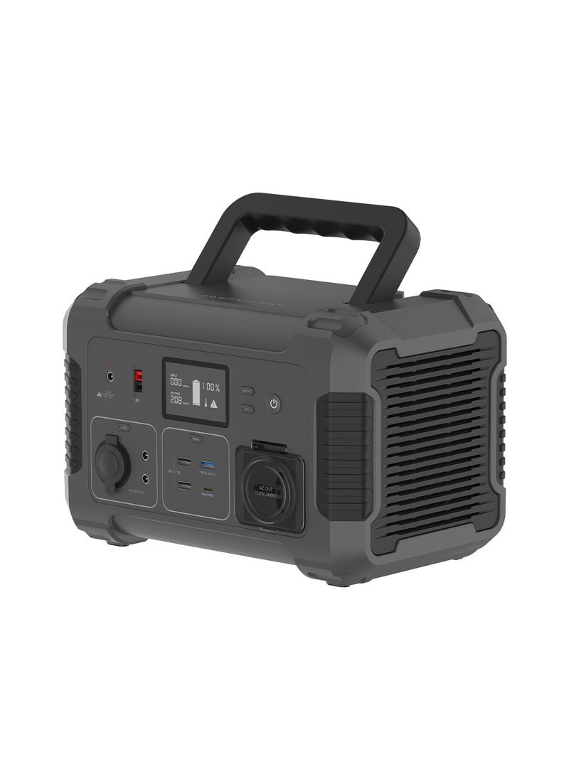 Powerology - 140400mAh 500W Portable Power Generator with Car Charger Port / 500 Watts Max Surge / - Black and Grey - Image 1