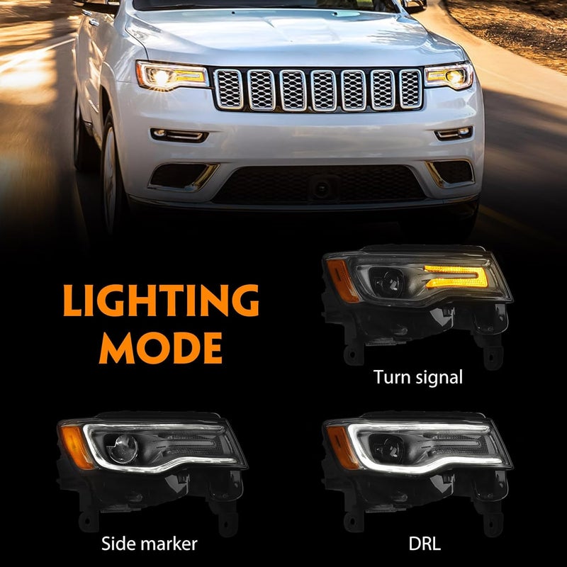VLINCAR HID Headlight Assembly for Jeep Grand Cherokee 2017-2021 - Right Passenger Side - Image 2