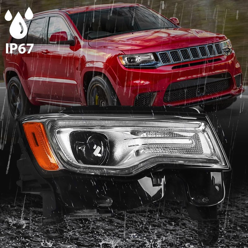 VLINCAR HID Headlight Assembly for Jeep Grand Cherokee 2017-2021 - Right Passenger Side - Image 3
