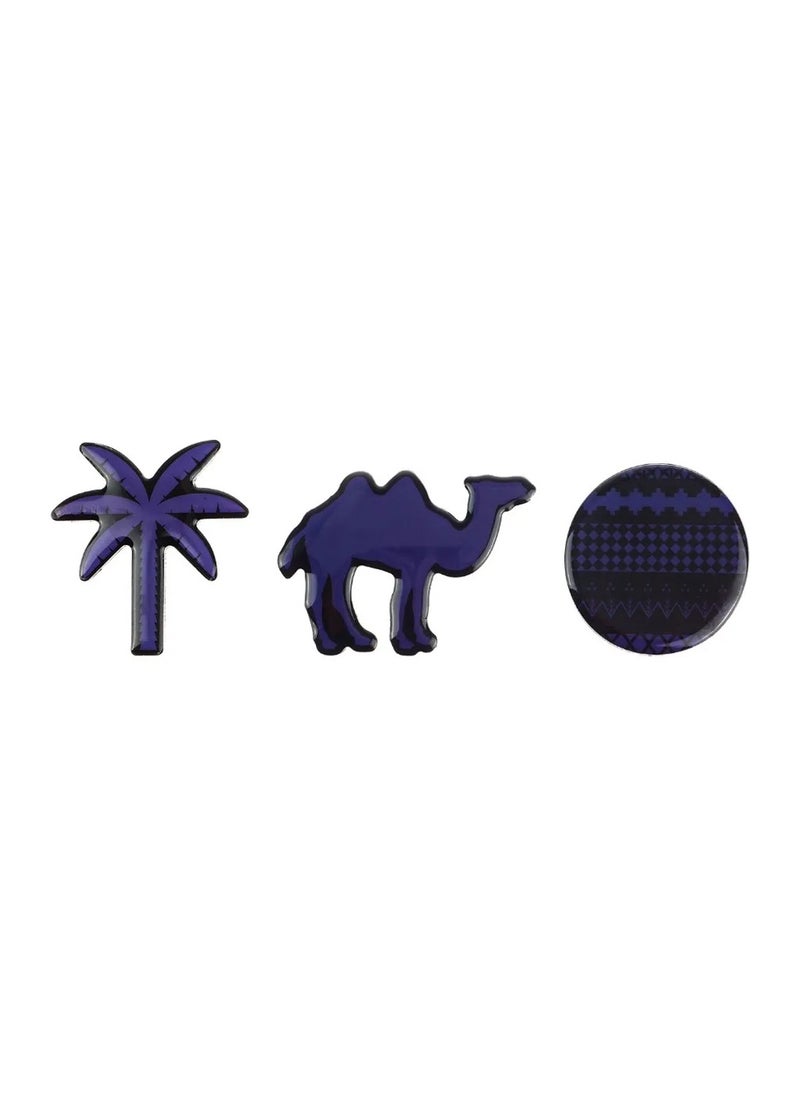 SHABABUNA x HNAK Fridge Magnet Set by Shababuna X Hnak, decorated with designs that reflect Saudi culture and inspired by Saudi landmarks | High Quality and Long Lasting | made in Saudi Arabia - 3 pieces - PCC-3  - Image 2