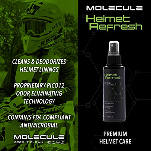 Molecule Helmet Care Kit, Anti-Fog, Cleaner Polish, Refresh, and Rain Repel, Premium Helmet Care, Helmets, Visors, and Goggles, Cleans and Details, 4 Ounces (1 Kit) - Image 2