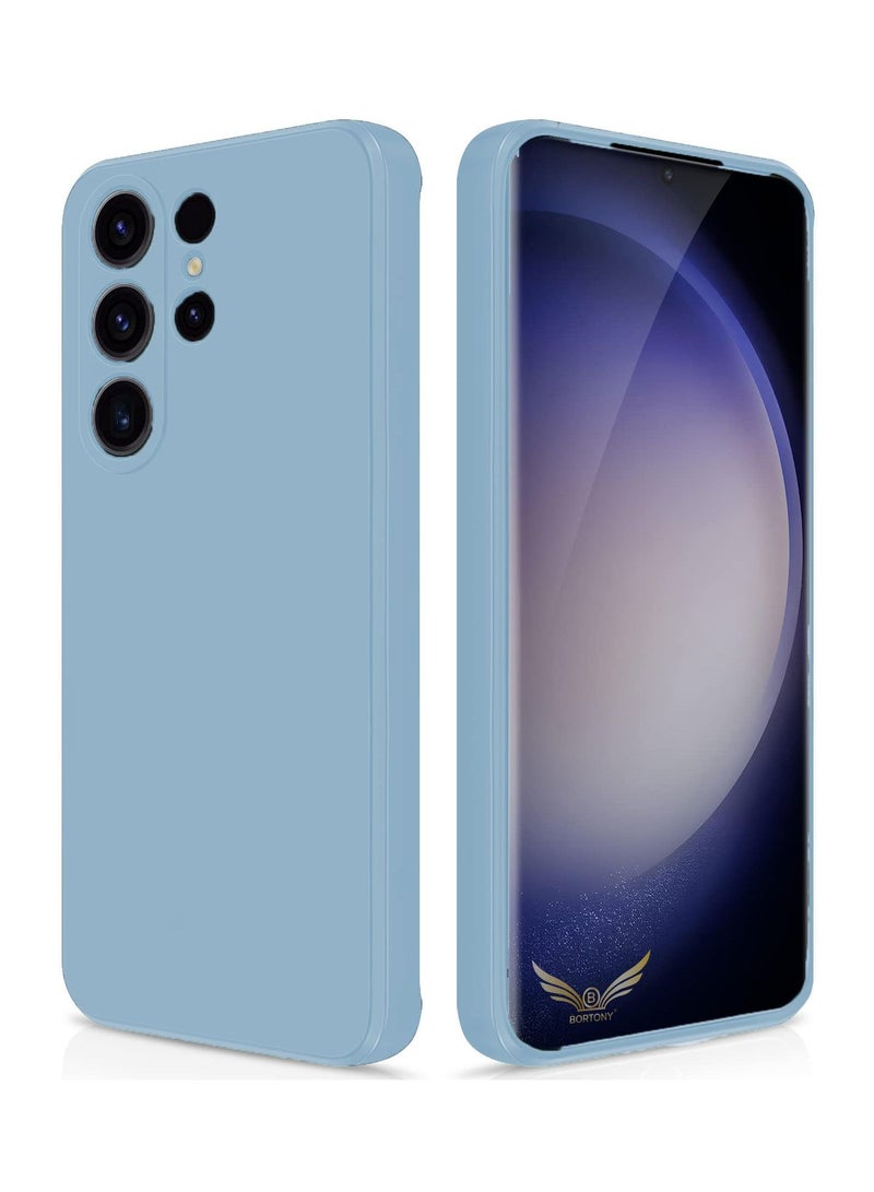 BORTONY S23 Ultra Case Liquid Silicone Shockproof Camera Protection with Inside Microfiber Lining Compatible with Samsung Galaxy S23 Ultra Cover 6.8 Inch - Image 1