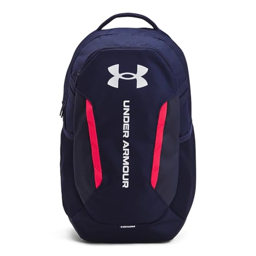 UNDER ARMOUR حقيبة ظهر هاسل 6.0 للبالغين من أندر أرمور، (412) منتصف الليل البحرية/منتصف الليل البحرية/الأبيض، مقاس واحد يناسب معظم الأشخاص - Image 3
