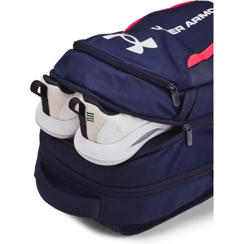 UNDER ARMOUR حقيبة ظهر هاسل 6.0 للبالغين من أندر أرمور، (412) منتصف الليل البحرية/منتصف الليل البحرية/الأبيض، مقاس واحد يناسب معظم الأشخاص - Image 5