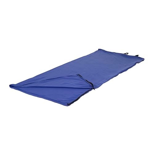 Stansport Fleece Sleeping Bag - Blue (510-50), (32- X 75-Inch) - Image 1