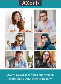 AZorb Blue Light Glasses for Men and Women, Filter Blue-light Blocking Eyeglasses Ultra Light Reading TV PC Phone Computer Fashion Gaming Eye Glasses  - Image 4