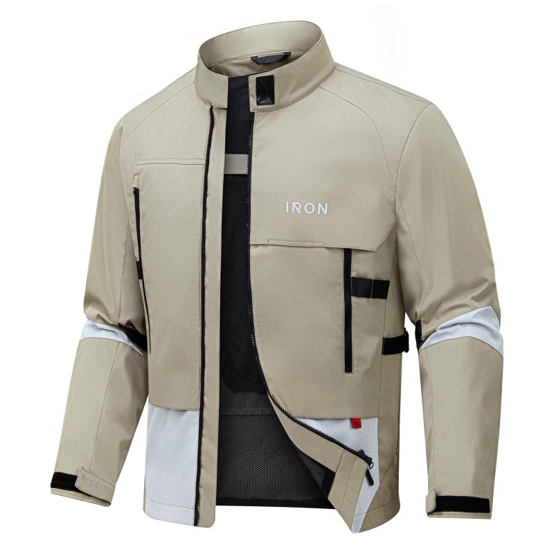 RIDEIRON Motorcycle Jacket for Men Summer Mesh Riding Jacket with CE Armor Lightweight Breathable Biker Racing Gear L - Image 2