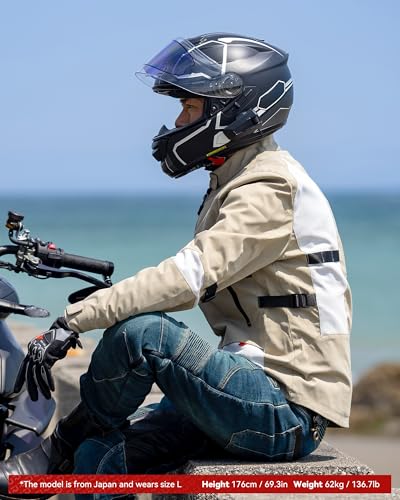 RIDEIRON Motorcycle Jacket for Men Summer Mesh Riding Jacket with CE Armor Lightweight Breathable Biker Racing Gear L - Image 3
