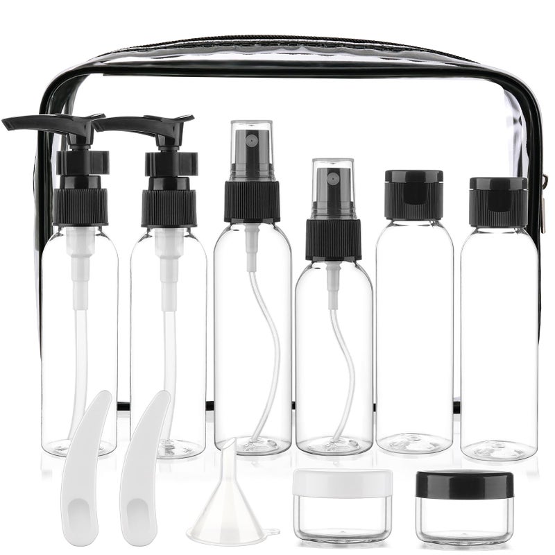 Cosywell Travel Size Bottles For Toiletries 13 Pack Tsa Approved Toiletry Bottles Leak Proof Travel Kit For Women Men Tsa Clear Toiletry Bag Shampoo Lotion Skincare Cosmetic Container(Brown) - Image 1