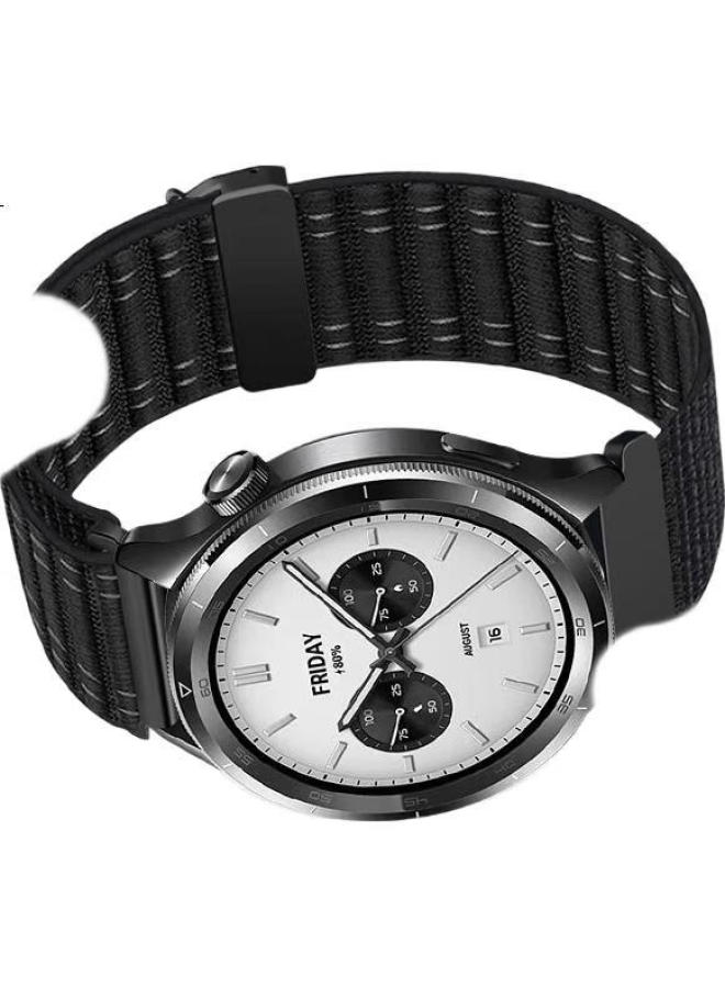 Freeson Nylon Loop Watch Band With Parachute Buckle For Xiaomi Watch S4/s3/s2/s1/s1pro/color2/color - Black, 22mm - Image 3