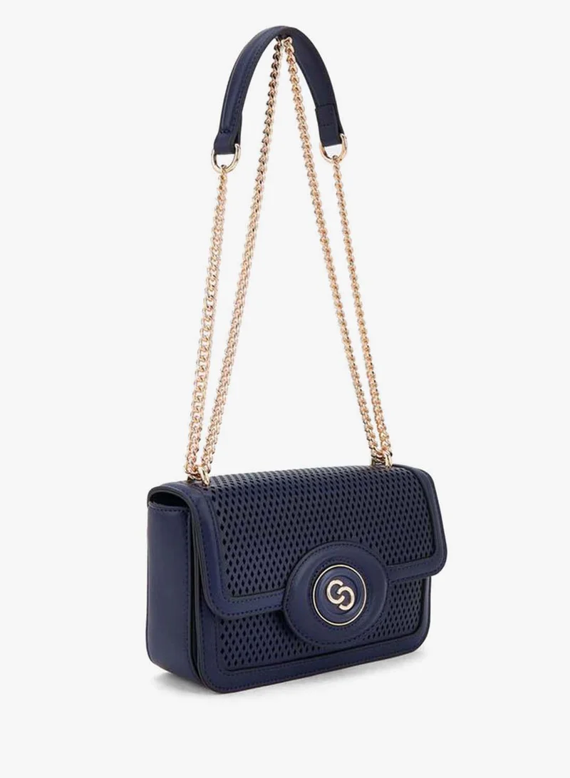 Celeste NAVY Textured Crossbody Bag With Chain Strap for Women | Best Price UAE