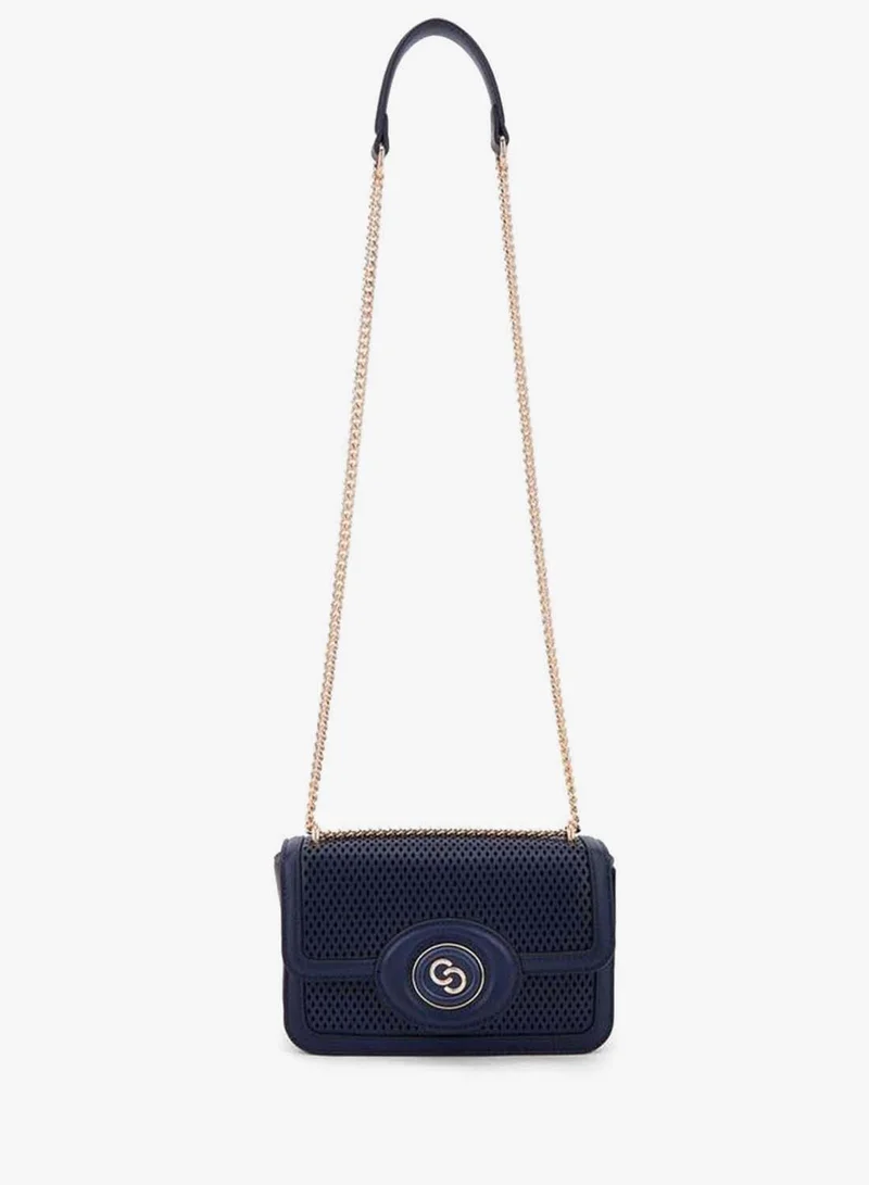 Celeste NAVY Textured Crossbody Bag With Chain Strap for Women | Best Price UAE