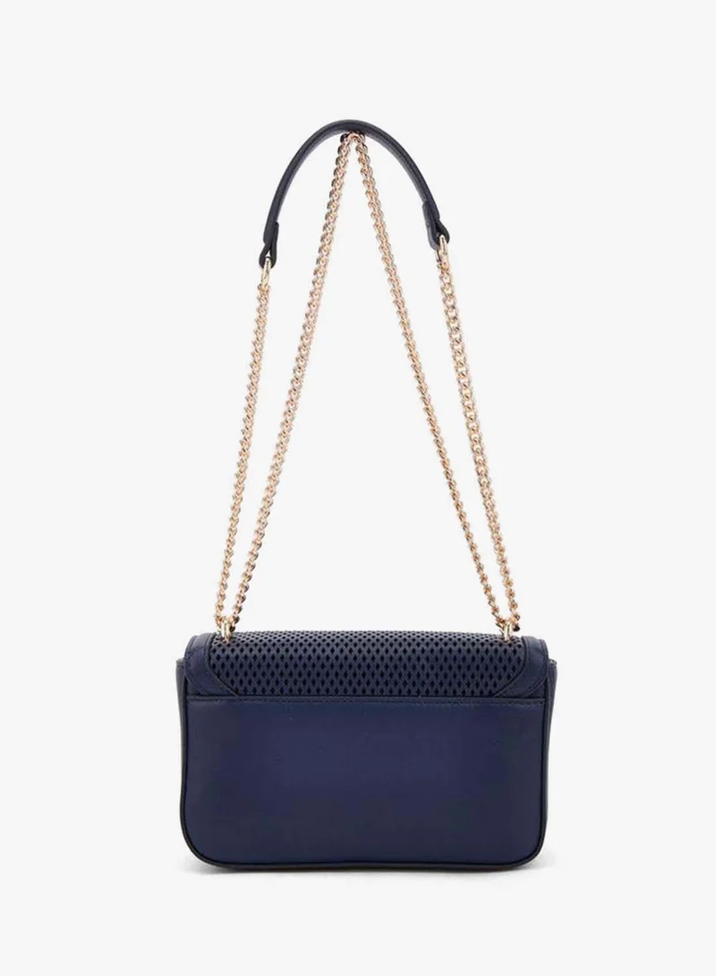 Celeste NAVY Textured Crossbody Bag With Chain Strap for Women | Best Price UAE