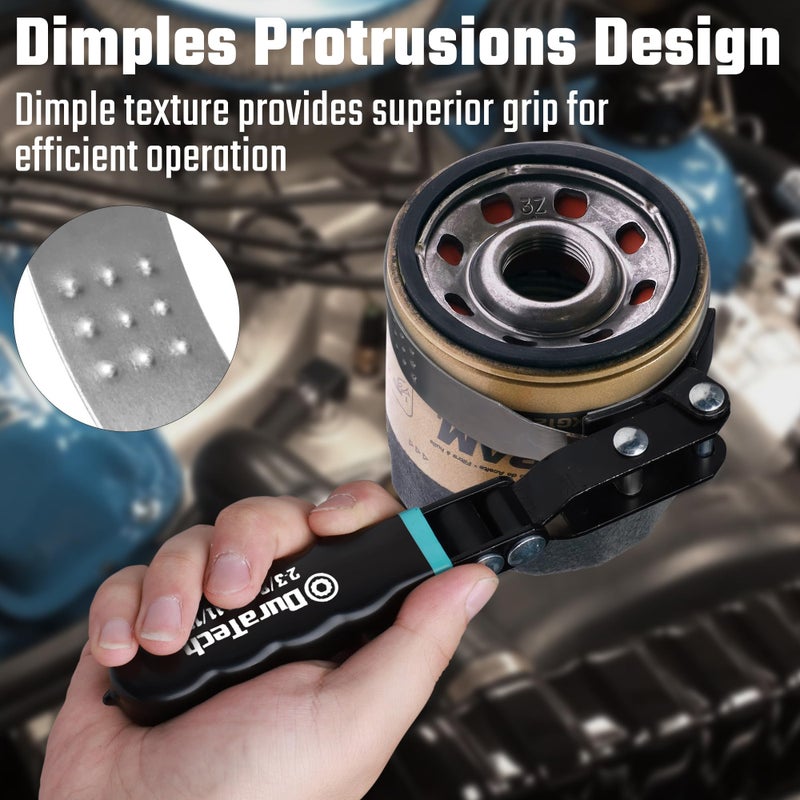 DURATECH Extra Small Swivel Oil Filter Wrench, Oil Filter Removal Tool, Fits Filters 2-3/8" to 2-11/16", Ideal for Car Repair Tools - Image 3