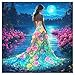 Larkipuzz Elegant Lady Jigsaw Puzzles for Adults 1000 Pieces Larkipuzz Lake Moonlight Flower Puzzle Night Impossible Colorful Rose Dress Puzzle as Home Decoration - Image 4