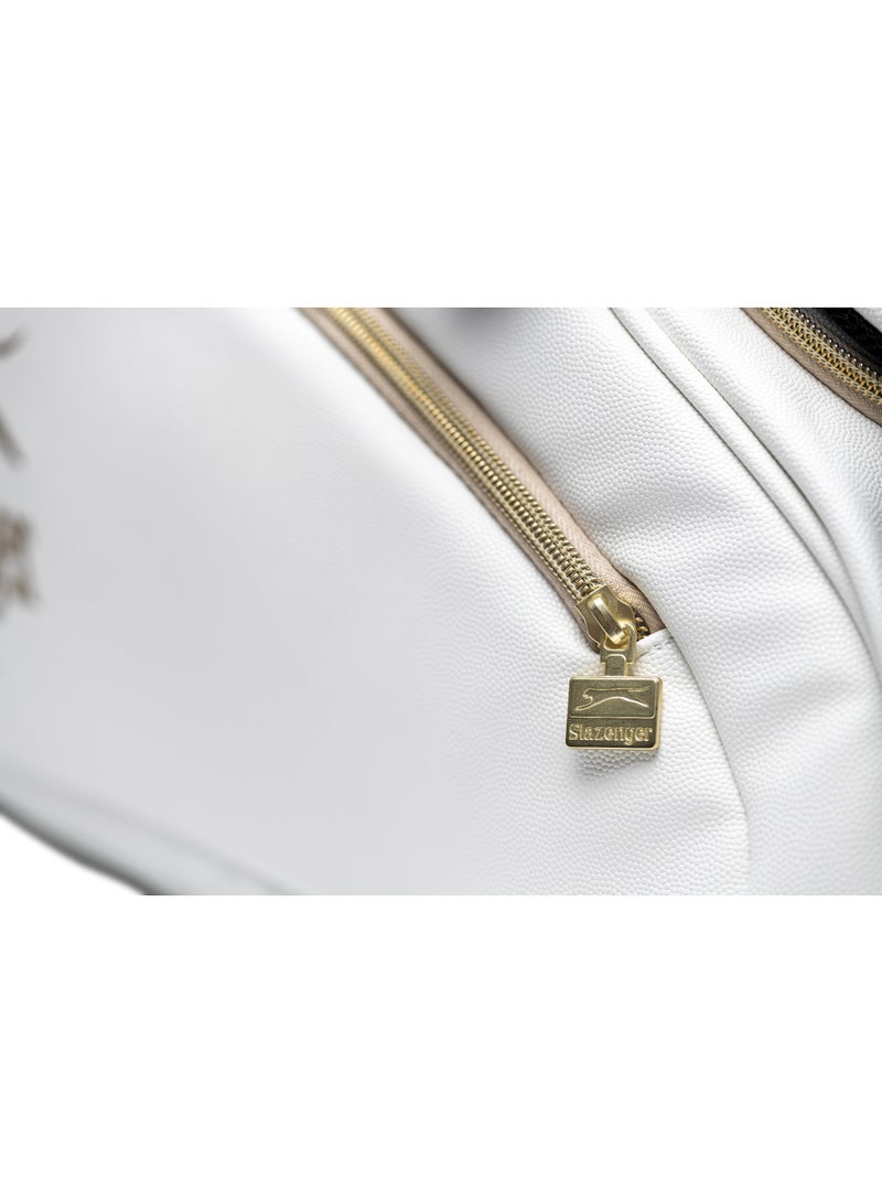 Slazenger Vibora Padel Bag Emerson White – Premium Racket Bag with Multi Compartments, Shoe Pocket & Padded Straps for Padel or Tennis - Image 4