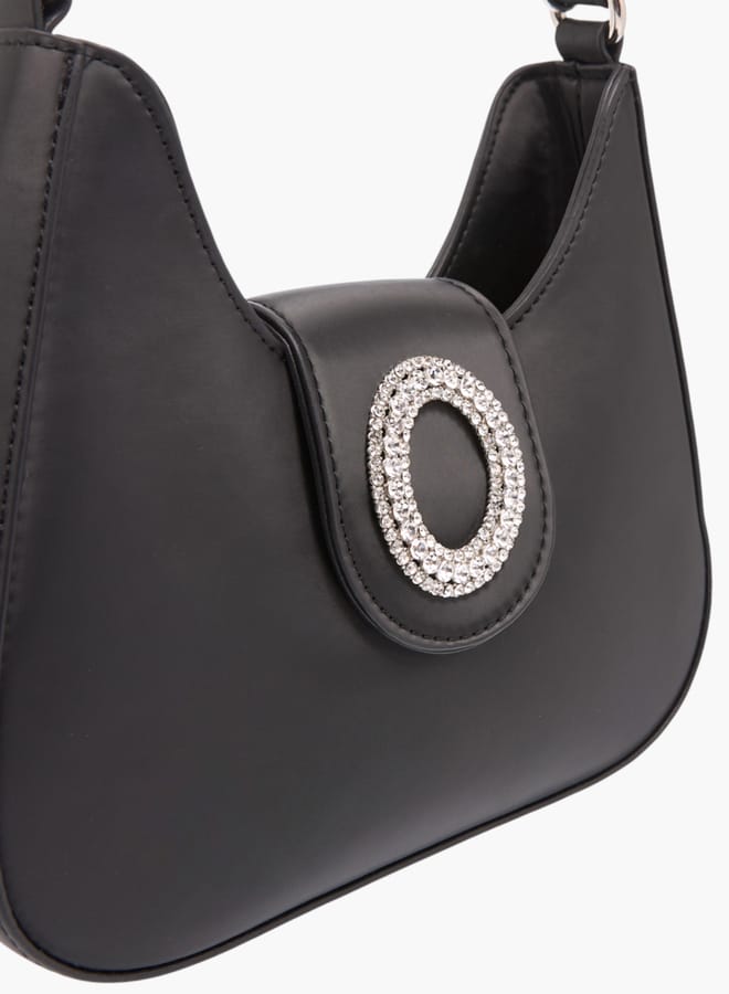 Flora Bella By Shoexpress Womens Embellished Shoulder Bag With Magnetic Button Closure  - Image 4