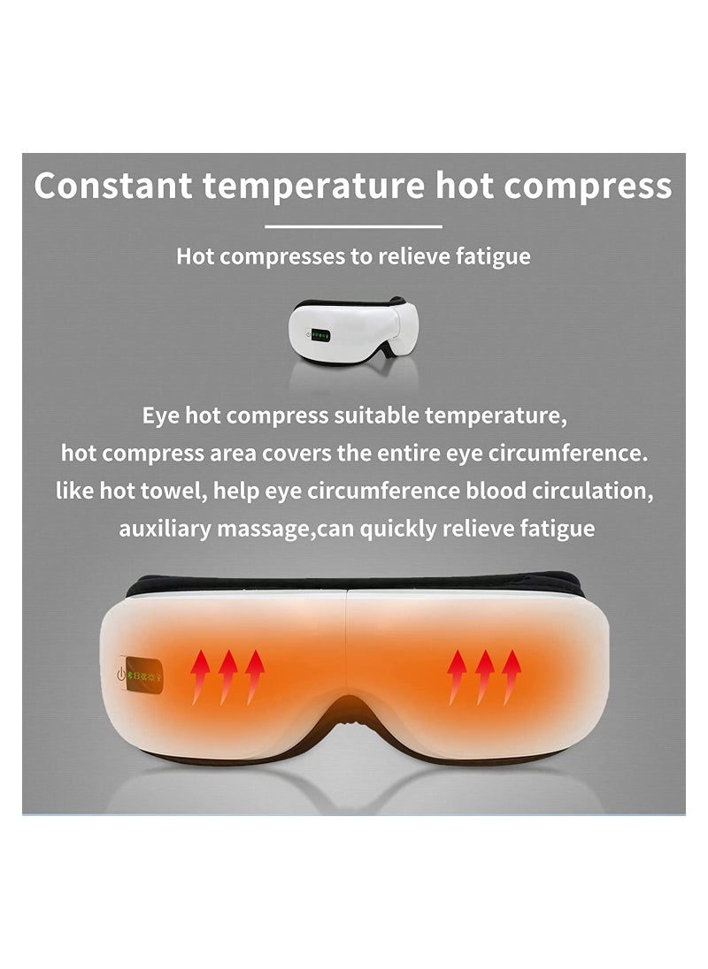 Generic - Foldable Eye Massager with Heat, Compression, Air Pressure, and Vibration Massage to Relieve Eye Fatigue, 5 Modes Adjustable, Eye Massager with Bluetooth Music, USB Rechargeable - Image 1