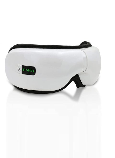 Foldable Eye Massager with Heat, Compression, Air Pressure, and Vibration Massage to Relieve Eye Fatigue, 5 Modes Adjustable, Eye Massager with Bluetooth Music, USB Rechargeable