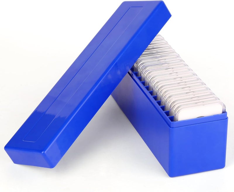 A.I.FORCE Plastic Coin Slab Storage Box – 20-Slot Coin Holder Organizer Case Fits for PCGS NGC PMG PCCB Slabs, Secure Coin Collection Box for Collectors, Home, Office, Bank Use (Box Only, Blue) - Image 3