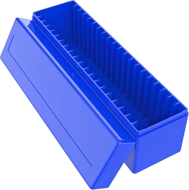 A.I.FORCE Plastic Coin Slab Storage Box – 20-Slot Coin Holder Organizer Case Fits for PCGS NGC PMG PCCB Slabs, Secure Coin Collection Box for Collectors, Home, Office, Bank Use (Box Only, Blue) - Image 1