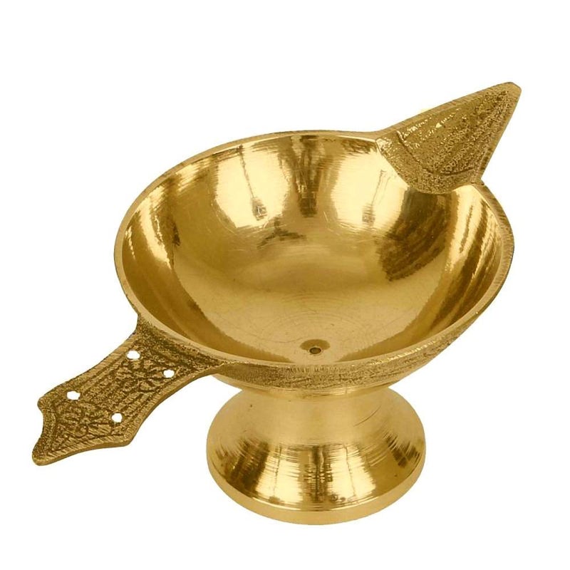JGS JGS Brass Deepak Oil Lamp Diya for Arti Puja Home Temple Diyas Stand for Mandir Items for Gift Item Decoration for Puja Room Pooja Home Accessories Lamp OilDcor Pooja Oil Lamps Deepa 