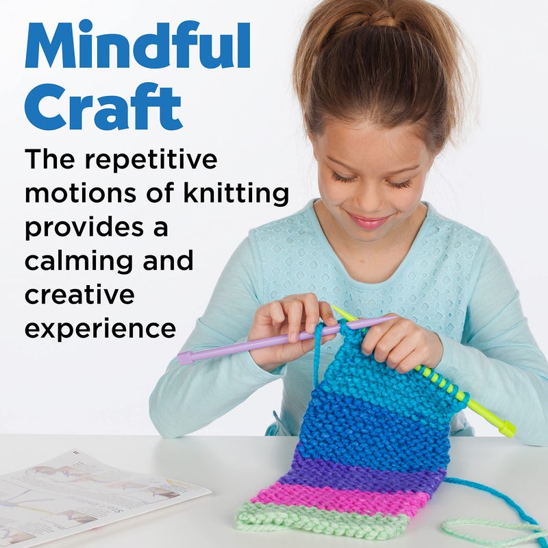 Creativity for Kids Learn to Knit Pocket Scarf Kit | Learn to Knit a Cozy, Functional Scarf with a Handy Pocket | Relaxing DIY Craft & Mindful Activity for Kids (Ages 9+) - Image 5