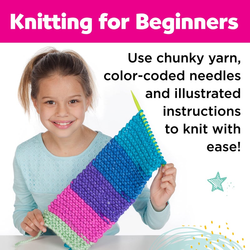 Creativity for Kids Learn to Knit Pocket Scarf Kit | Learn to Knit a Cozy, Functional Scarf with a Handy Pocket | Relaxing DIY Craft & Mindful Activity for Kids (Ages 9+) - Image 2