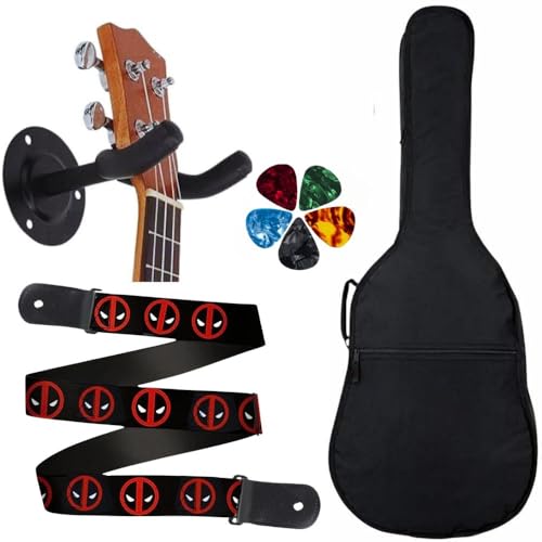 MOCKING BIRD Acoustic Guitar Bag Foam Padded Guitar Cover for 38, 39, 40, 41 inch with Adjustable Guitar Strap Wall Mount Hanger and Guitar Picks for Acoustic Electric Bass Guitar Accessories - Image 1