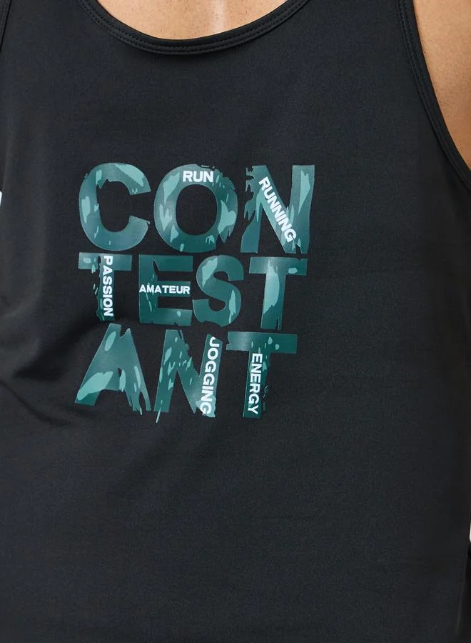 ستايلي اكتيف بلوزة تانك تمرين بطبعة جرافيك