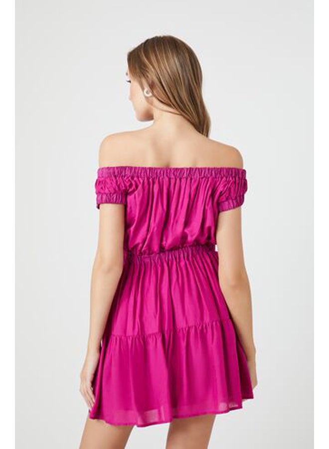FOREVER 21 Off-The-Shoulder Mini Dress  - Image 4
