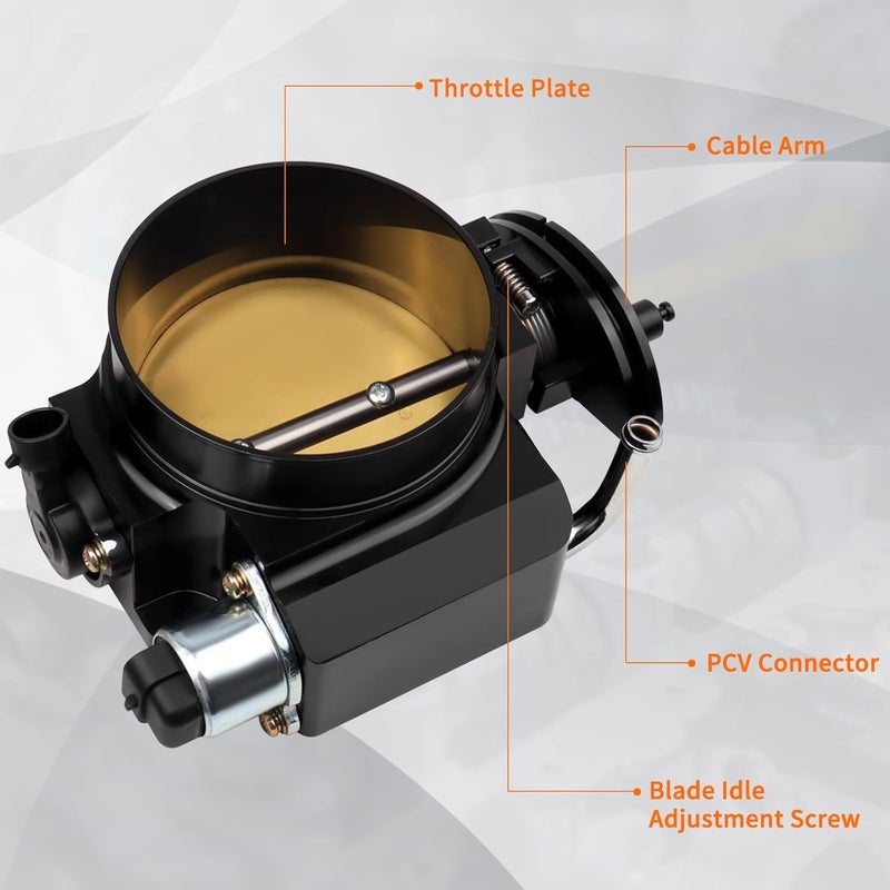 LOREADA LS 102mm Big Mouth Throttle Body with TPS and IAC for GM Gen III IV Engines - Image 4