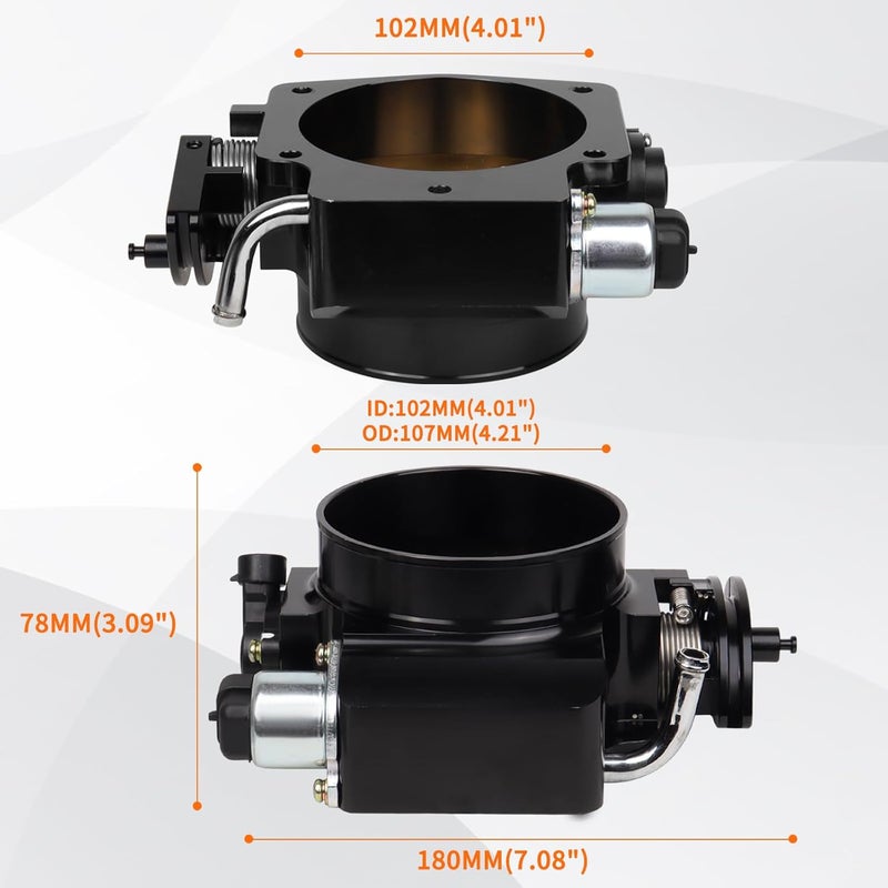 LOREADA LS 102mm Big Mouth Throttle Body with TPS and IAC for GM Gen III IV Engines - Image 5