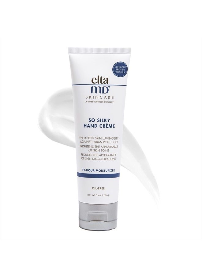 EltaMD So Silky Hand Crème, Moisturizing Hand Lotion with Ceramides, Sclareolide and Vitamin E for Dry, Flaking Hands, 12-Hour Hand Cream, 3 oz. - Image 1