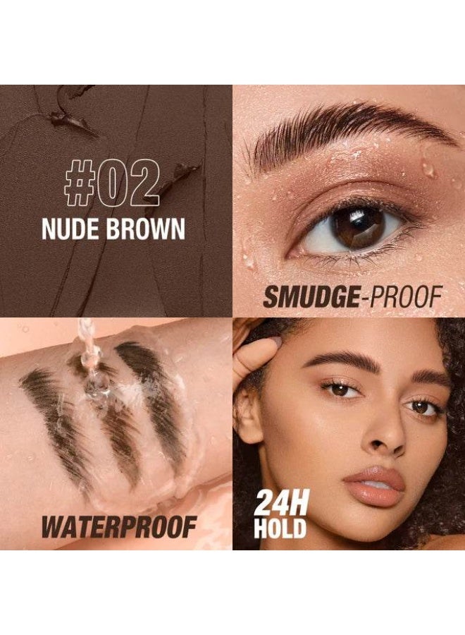 OTWOO O.TWO.O 2-in-1 Eyebrow Soap X Tint – Fluffy Hold & Natural Tint (#2, NUDE BROWN) - Image 4