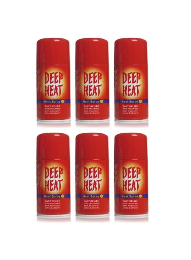 Deep Heat Fast Relief Spray 150ml - 6 PCS - Image 1