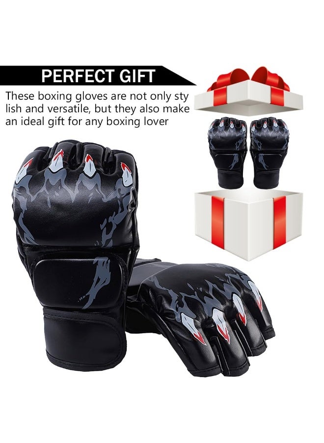 يلا جوي قفازات الملاكمة بدون أصابع, لقفازات MMA, قفازات الملاكمة المهنية الأداء,قفازات سباررينغ للرجال ونصف الأصبع, قفازات الملاكمة عالية التأثير للتدريب على الحقيبة و UFC (L) - Image 5