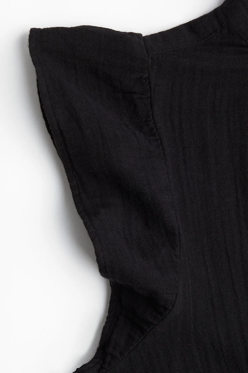 H&M Flutter-sleeved muslin blouse