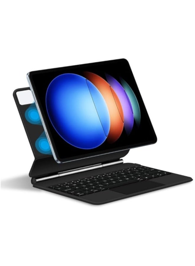 Magnetic Smart Bluetooth Keyboard Case Compatible with Xiaomi Pad 6S Pro 12.4'' 2024 with Trackpad RGB Keyboard for Mi Pad 6S Pro - Image 1