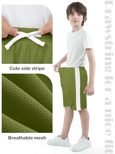 Resinta 5 Pack Boys Shorts Boys Basketball Athletic Shorts Kids Active Gym Soccer Sports Shorts Mesh Quick Dry Elastic Waist - Image 3