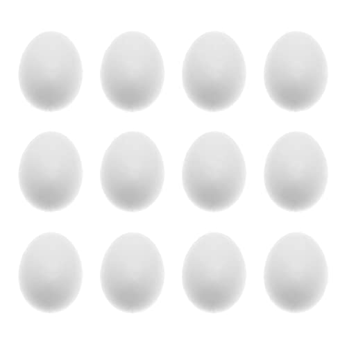 Maxmoral 12pcs Fake Eggs Plastic False Pigeon Eggs for Hatch Breeding Supplies Solid Pigeon Fake Egg Pigeon Hatching Supplies - Image 1