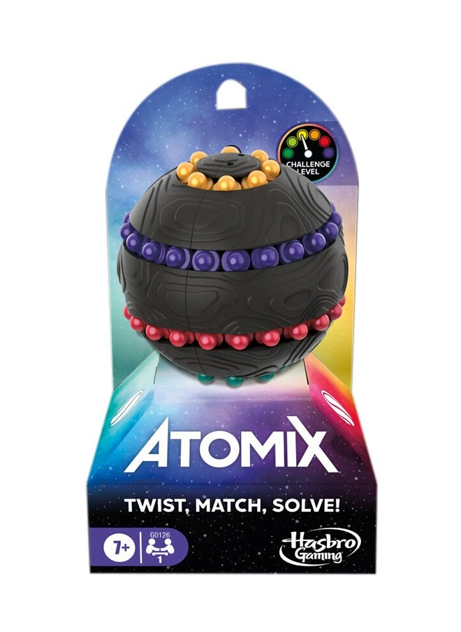 HASBRO - GAMING - Atomix Game– 3D Puzzle Game, Brainteaser Puzzle Sphere Ball, Twist and Match Colored Beads, Fun for Kids & Teens, Ages 7+ - Image 1